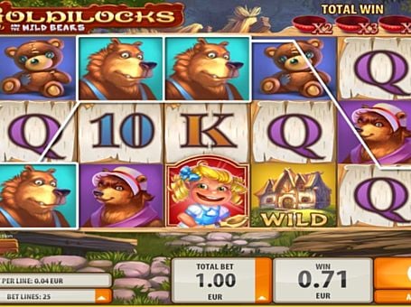 Призовая комбинация на линии в игровом автомате Goldilocks