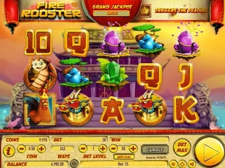 Символы игрового автомата Fire Rooster