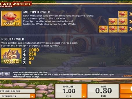 Знаки Wild в слоте Goldilocks